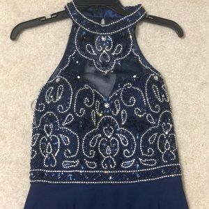 Camille La Vie Navy Blue Prom Dress